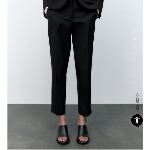 ZARA Black Basic Ankle Pant - Picture 1 of 2